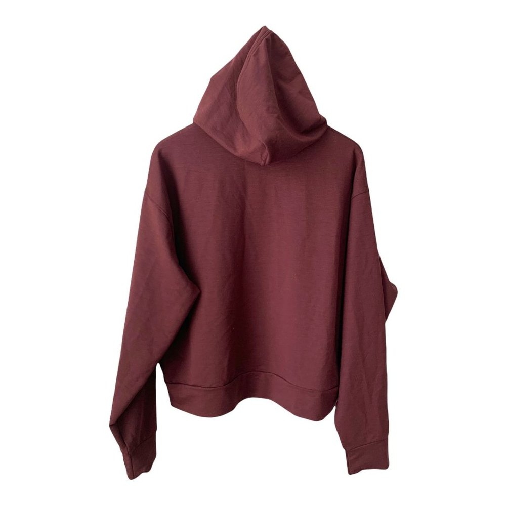 Puma Women's Maroon Red Wine Modern White Sports Logo Hoodie Large - Picture 8 of 8